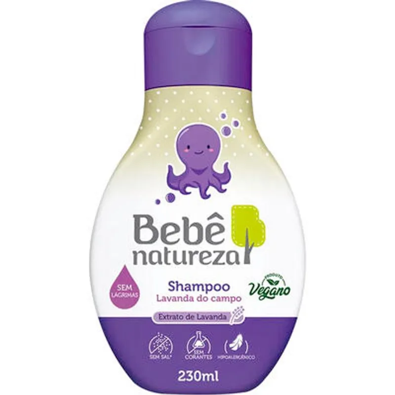 Shampoo Infantil Bebê Natureza Lavanda 230ml