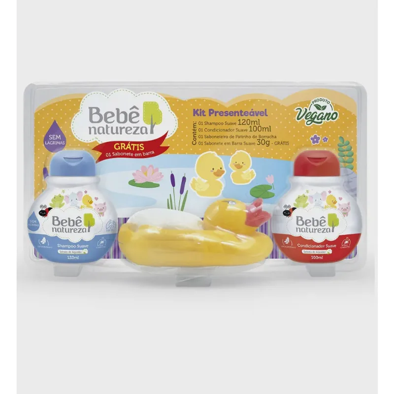 Kit Higiene presenteável 4 produtos bebê natureza suave