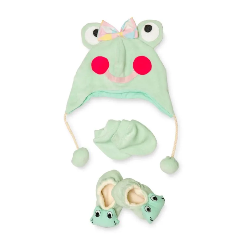 Redutor Bebe Conforto Sapo Verde + Toca, Luva E Meia Médio