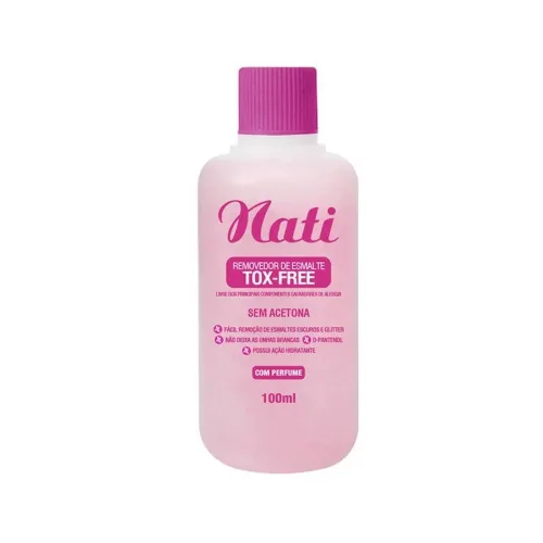 REMOVEDOR DE ESMALTE NATI REMOVEDOR TOX FREE 100ML - FREE