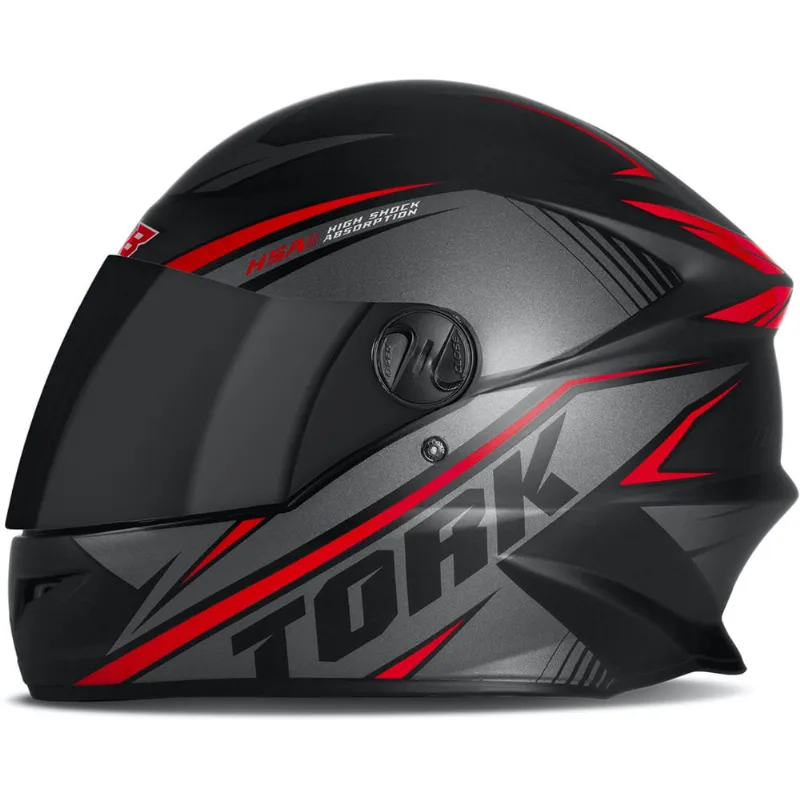 Capacete Vermelho Fechado Moto Protork R8 Pro Fosco Tamanho 56