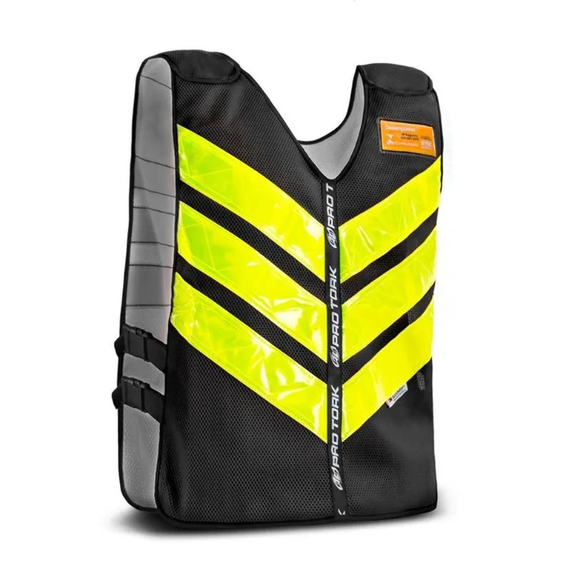 Colete Refletivo Segurança Cromo Forte Moto Boy Pro Tork
