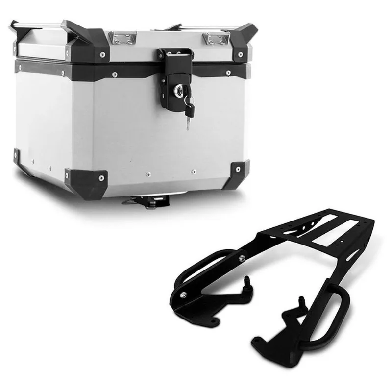 Baú 35l + Bagageiro Super Adventure Em Chapa Titan 160