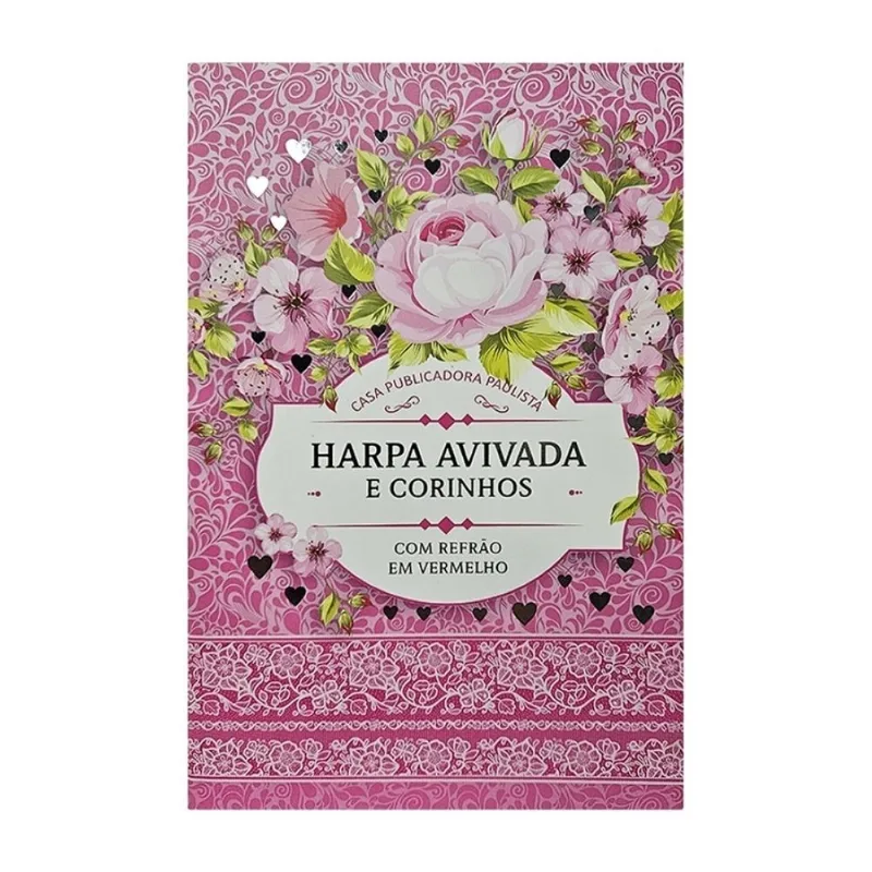 Harpa avivada e corinhos brochura l. hiperg. - mod. 02 floral pink