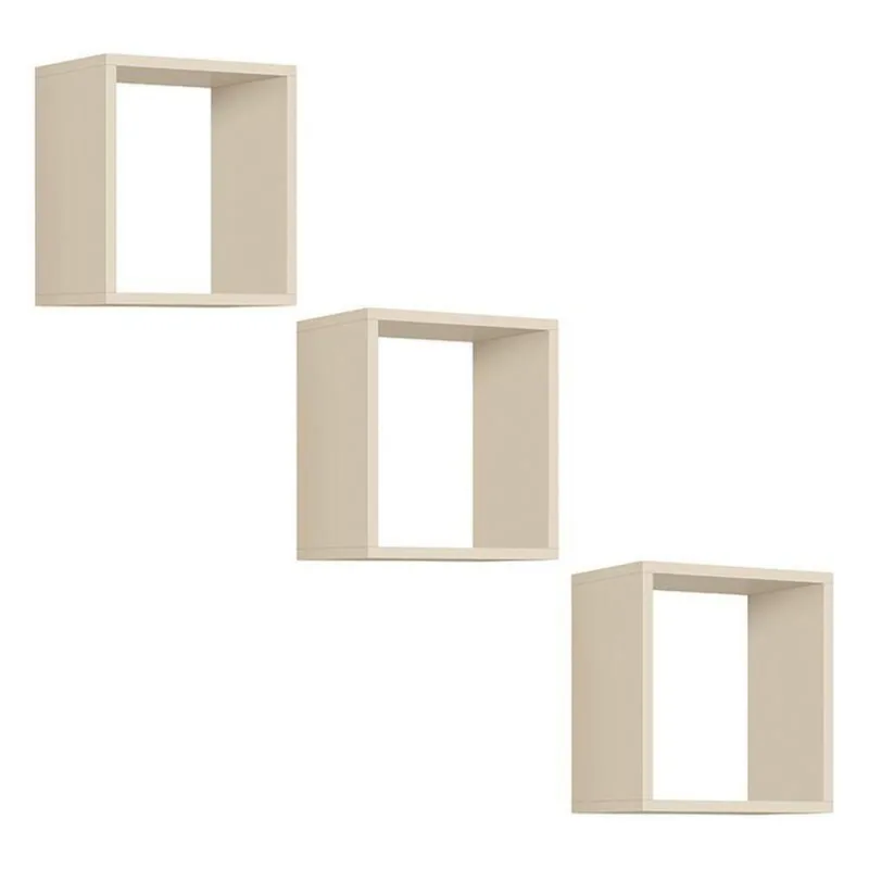 Kit 3 Nichos Juju Areia Fosco Reller Móveis Areia Fosco - RELLER MÓVEIS - Decoração