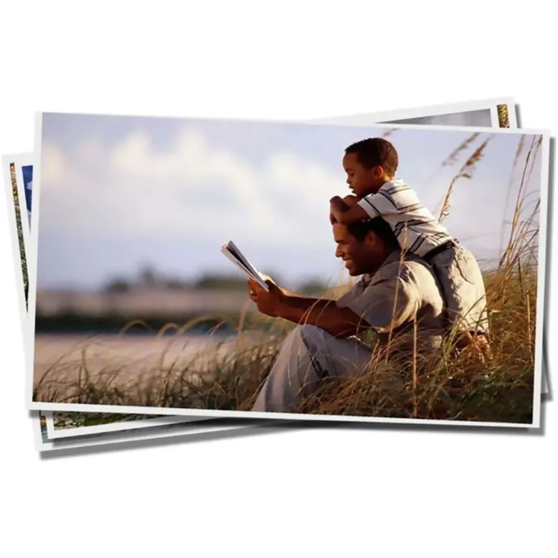 Papel Fotográfico A4 Dupla Face 180g Glossy Branco Brilhante Resistente à Água / 100 folhas