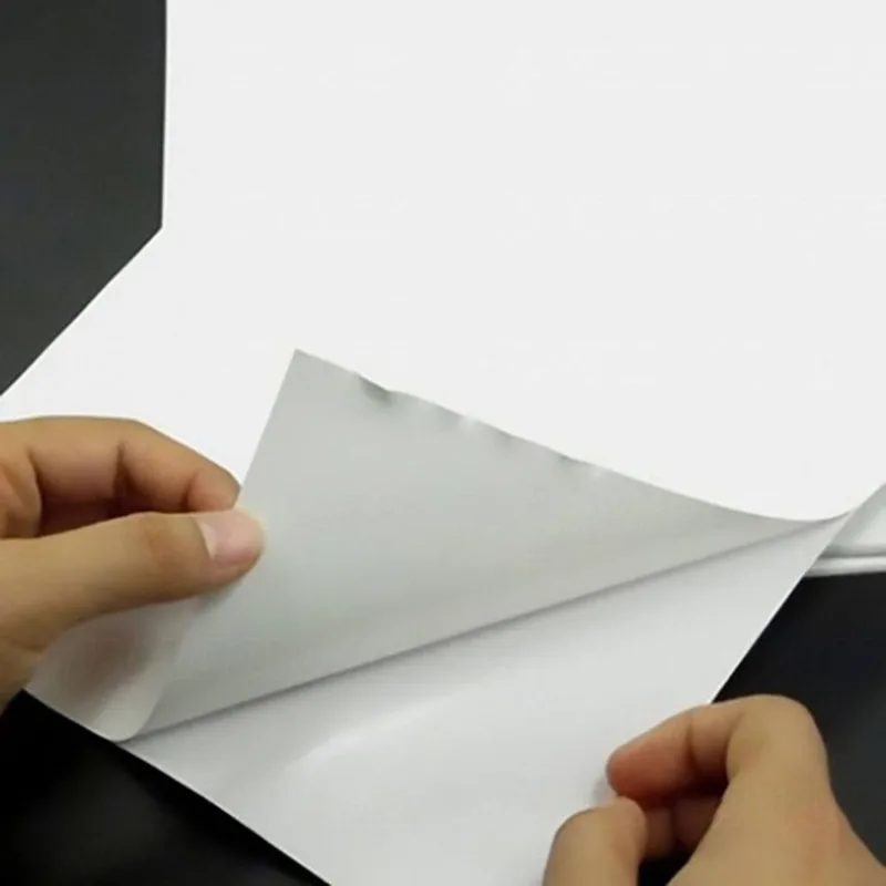 Papel Fotográfico Adesivo 80g A4 Glossy Branco Brilhante Resistente à Água / 20 folhas