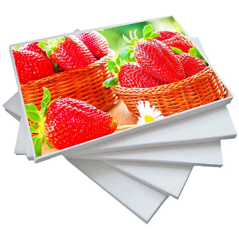 Papel Glossy Adesivo 115g A3 297mm x 420mm Fotográfico Branco Brilhante Mundoware com 100 Folhas