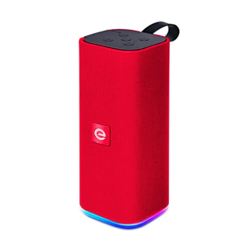 Caixa de Som Bluetooth Multimídia fm sd P2 USB Mic SoundBox Max Portátil com Led Colorido Exbom CS-M33BTL Vermelha