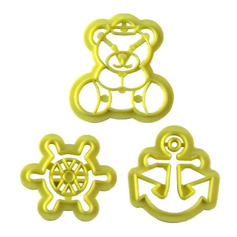 Cortador Kit Ursinho Marinho 3 Peças Blue Star