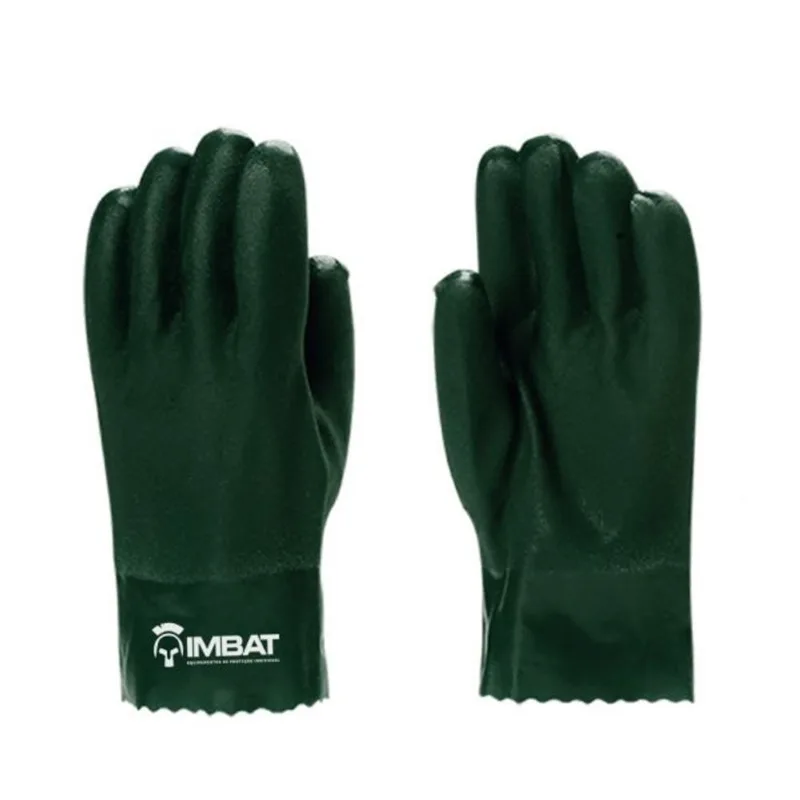 Luva PVC Verde Tamanho Único CA41917 Imbat Luva Pvc Punho 26cm Verde Tam G Ca 41917 Imbat