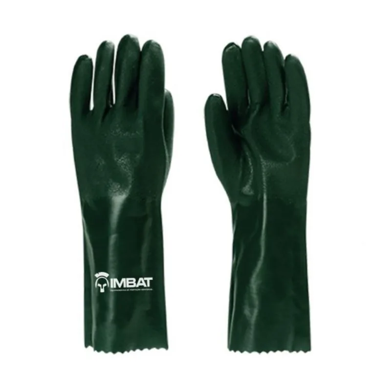 Luva PVC Verde Tamanho Único CA41917 Imbat Luva Pvc Punho 36cm Verde Tam G Ca 41917 Imbat