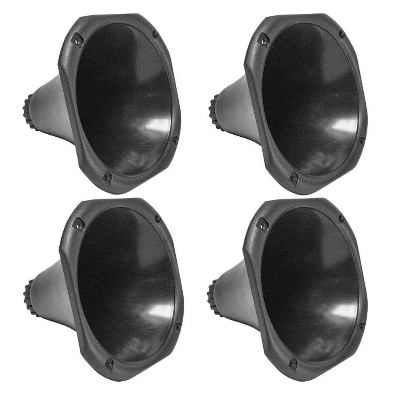 4 Unidade Bocal De Corneta Longo Preta - Force One
