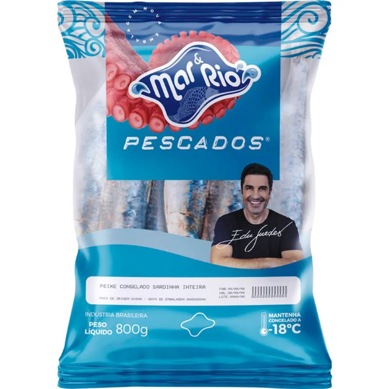 Peixe Sardinha Inteira Mar & Rio Congelado 800g