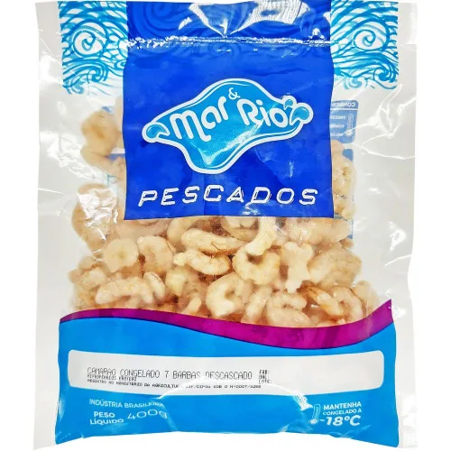 CAMARÃO 7 BARBAS MAR RIO 400G DESCASCADO