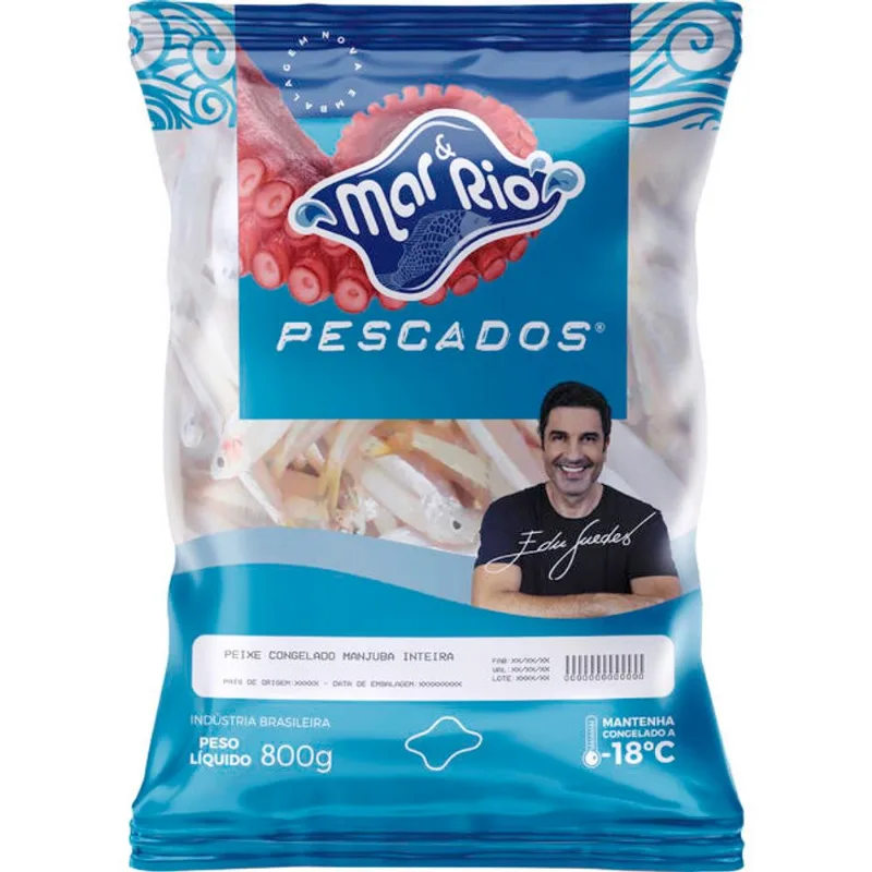 Peixe Manjuba Inteira Mar & Rio Congelado 800g