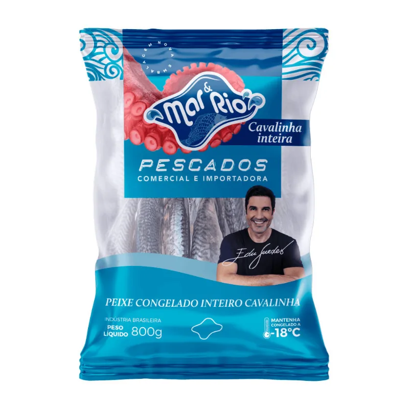Peixe Cavalinha Mar & Rio Inteira Congelada 800g