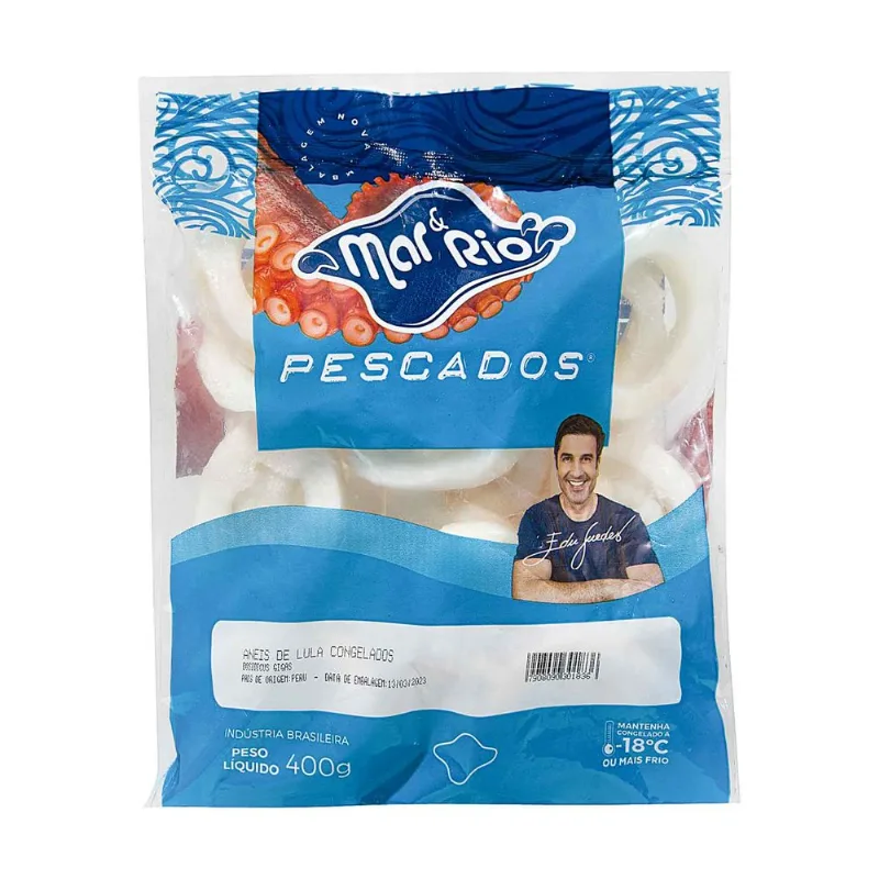Anéis de Lula Congelados Mar & Rio Pescados 400g