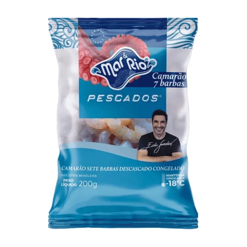 Camarão 7 Barbas Mar & Rio Descascado Congelado 200g