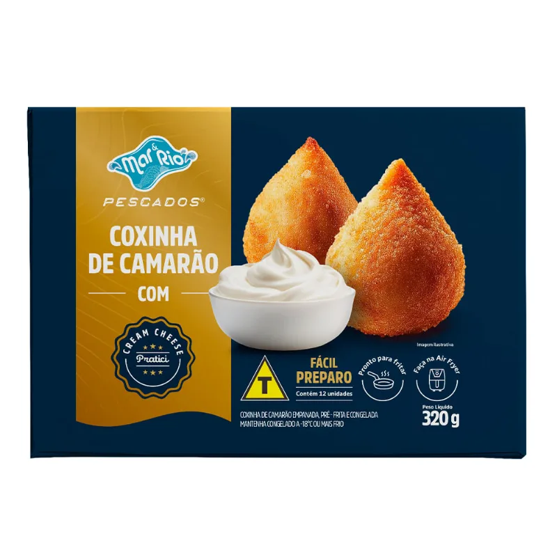 Coxinha Mar E Rio Camarão 320G