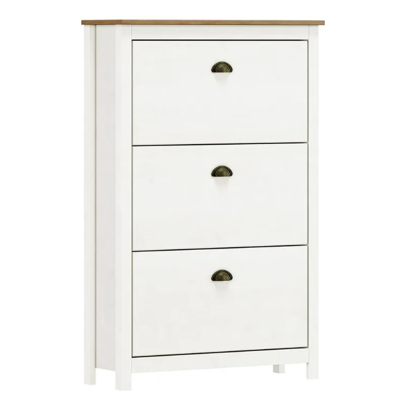 Sapateira Topázio 3 Gavetas Branco-freijó - Finestra Móveis Branco-freijó