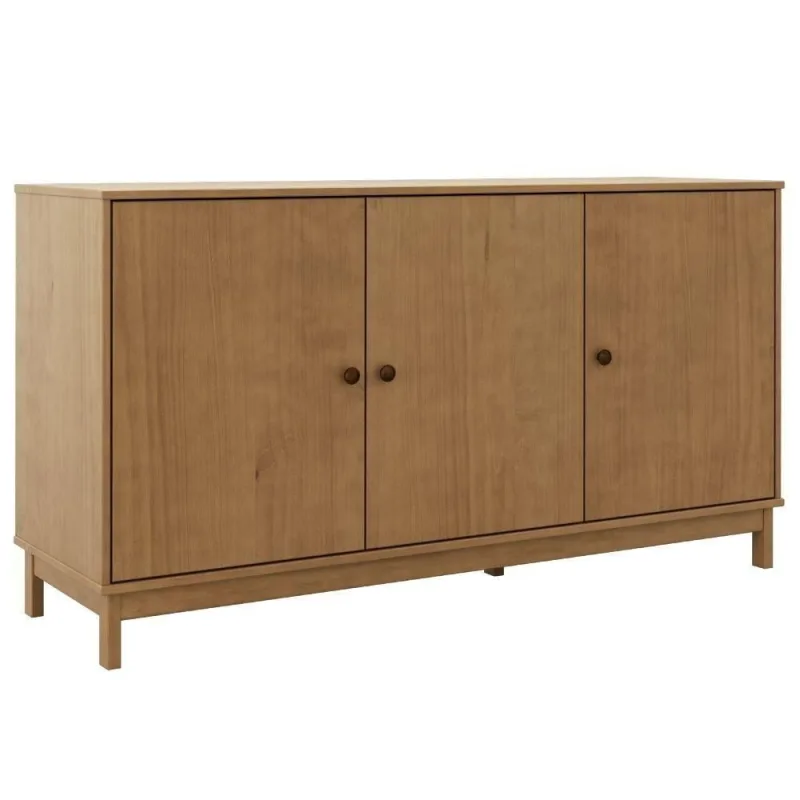 Buffet Balcao 1962 Contemporaneo 3 Portas Madeira Macica 160cm Marrom Milani Movelaria - OUTRAS - Casa E Construção