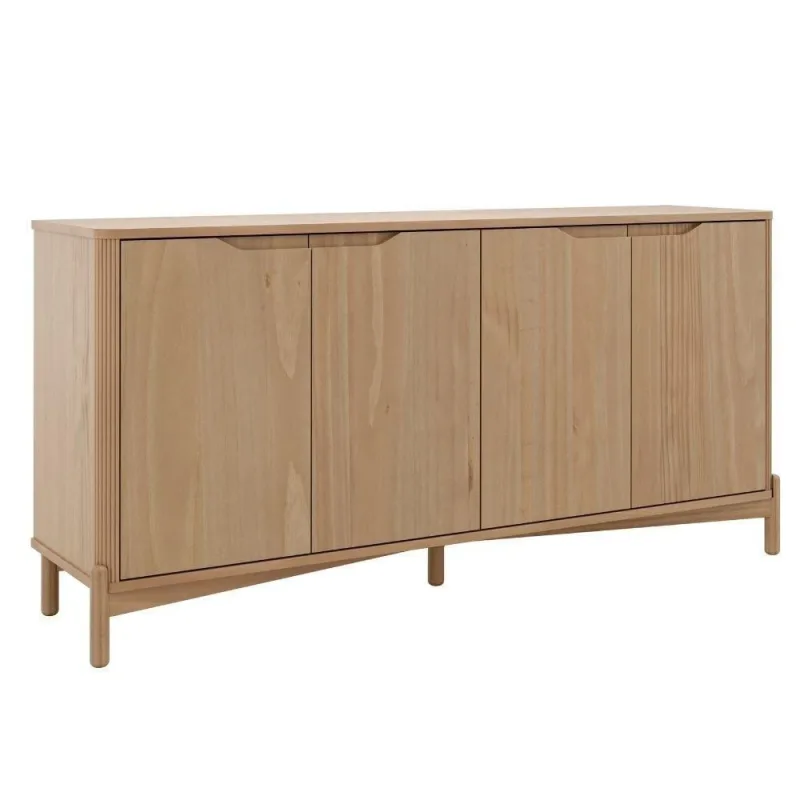 Buffet Balcão 3312U 4 Portas Madeira Maciça Taeda Amadeirado Milani Movelaria - OUTRAS - Casa E Construção