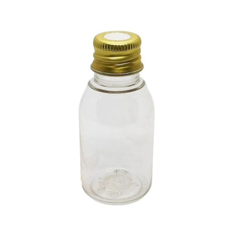 Lembrancinha Frasco 60ml Tampa De Aluminio Furada Dourada 10un
