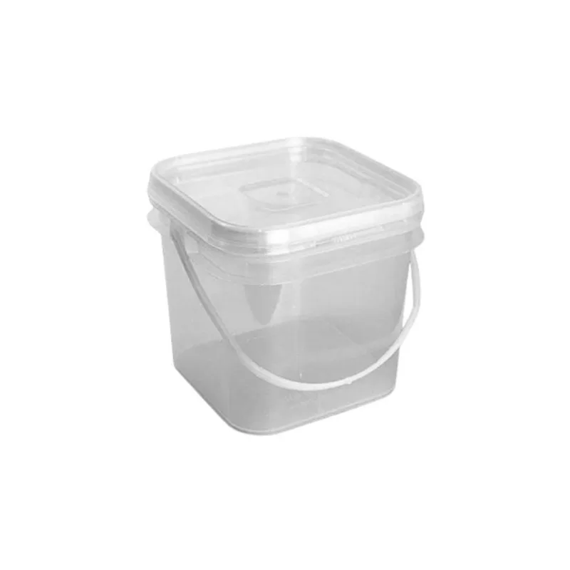 Lembrancinha Baldinho Quadrado 220grs Com Tampa E Alça 10 Un