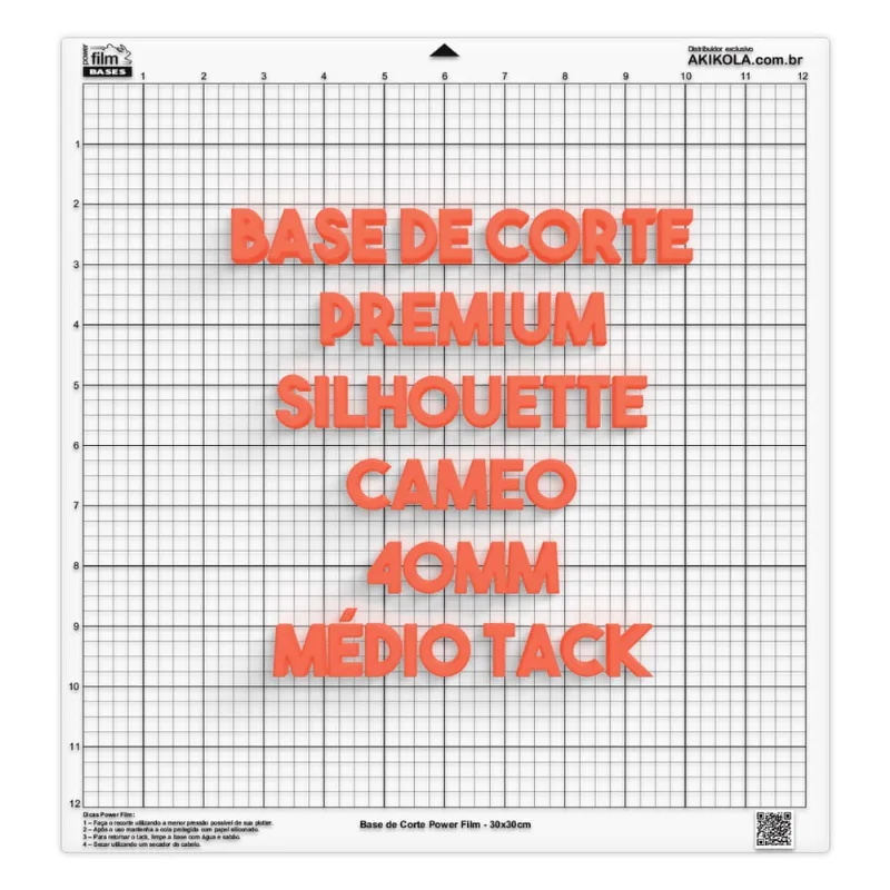 5 Bases de Corte 30x30 p/ Silhouette Cameo C/Cola - 40mm