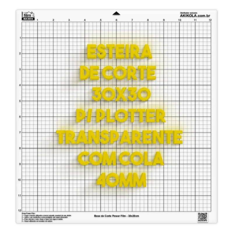 Base de Corte 30x30 p/ Silhouette Cameo C/Cola - 40mm
