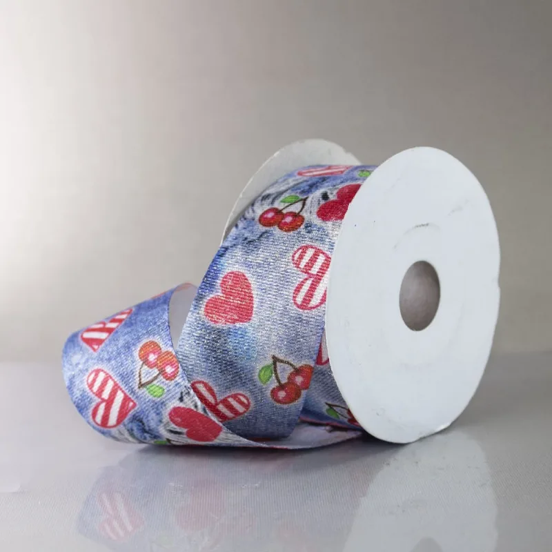 FITA LUREX JEANS COM CORAÇÃO 38MM COM 10 METROS 103 - Colorido
