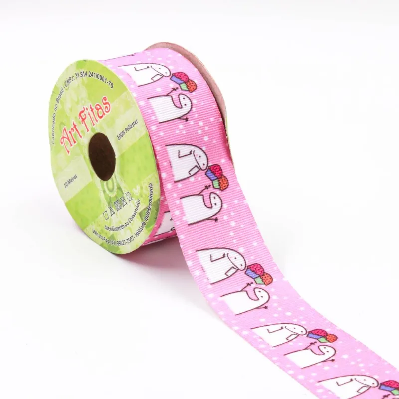 FITA DE GORGURÃO BENTO COM DOCINHOS FLORK 03 38MM COM 10 METROS 103 - Colorido