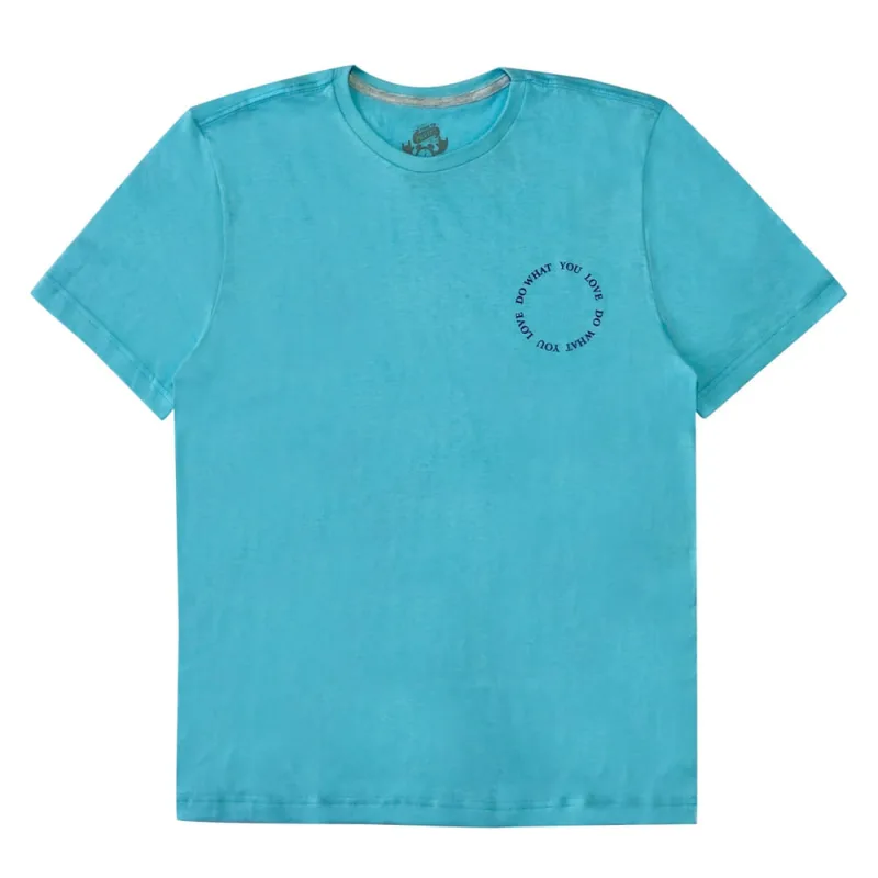 Camiseta Regular Algodão Estampa Do What You Love Azul GG - Não Disponível - Moda