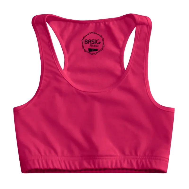 Top Fitness Nadador Basic+ Sem Costura Poliéster Rosa P - Não Disponível - Moda