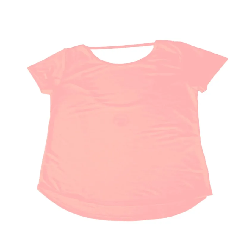 Blusa Manga Curta Dry Feminina Poliéster Laranja - Não Disponível - Moda