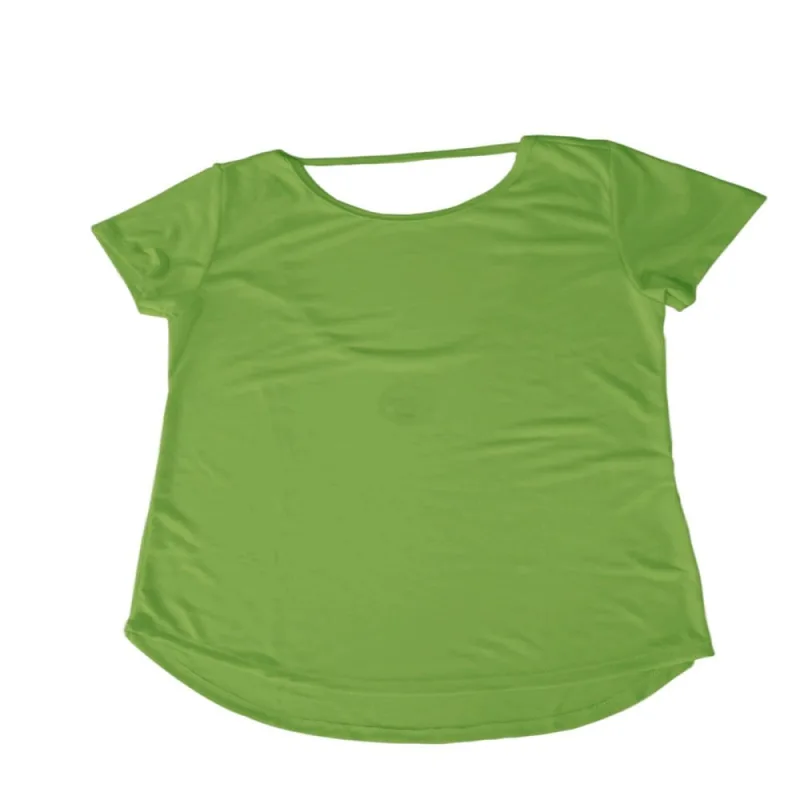 Blusa Manga Curta Dry Feminina Poliéster Verde - Não Disponível - Moda