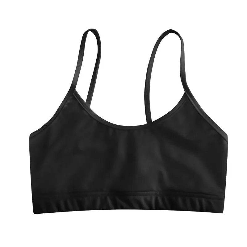 Top Esportivo Alça Reta Poliéster e Elastano Feminino Preto - Não Disponível - Moda