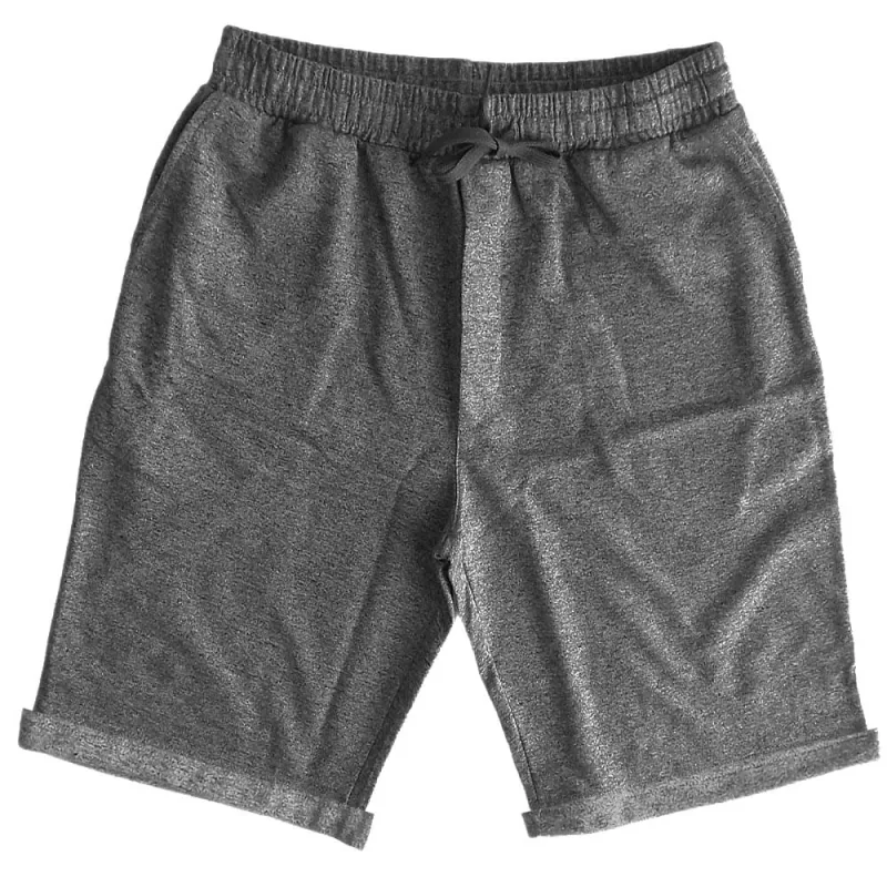 Bermuda Masculina Moletinho Basic+ Algodão Preto Mescla - Basic+ - Moda