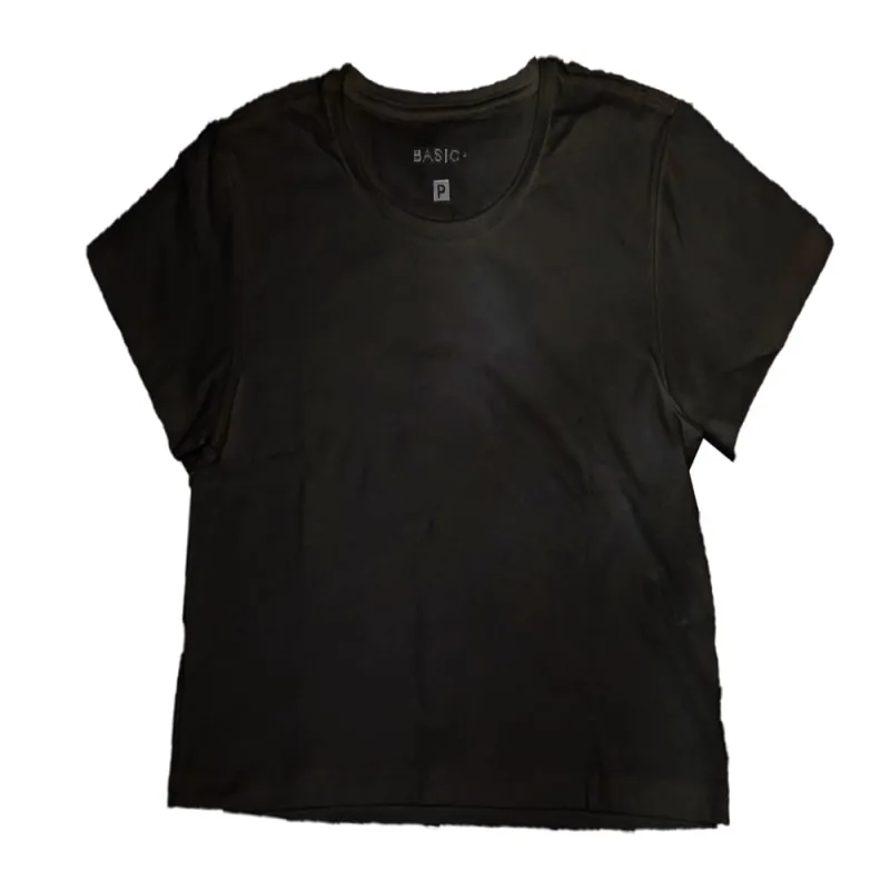 Blusa Cropped Feminina Basic+ Algodão Preto - Basic+ - Moda