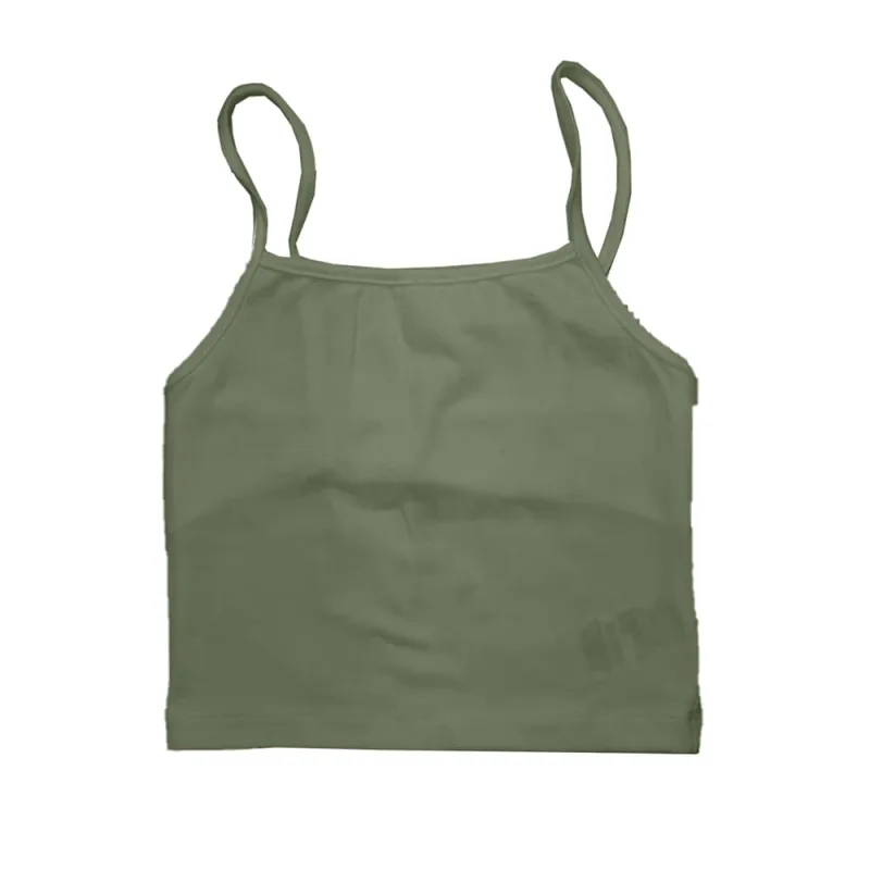 Blusa Cropped Alcinha Basic+ Algodão Verde - Basic+ - Moda
