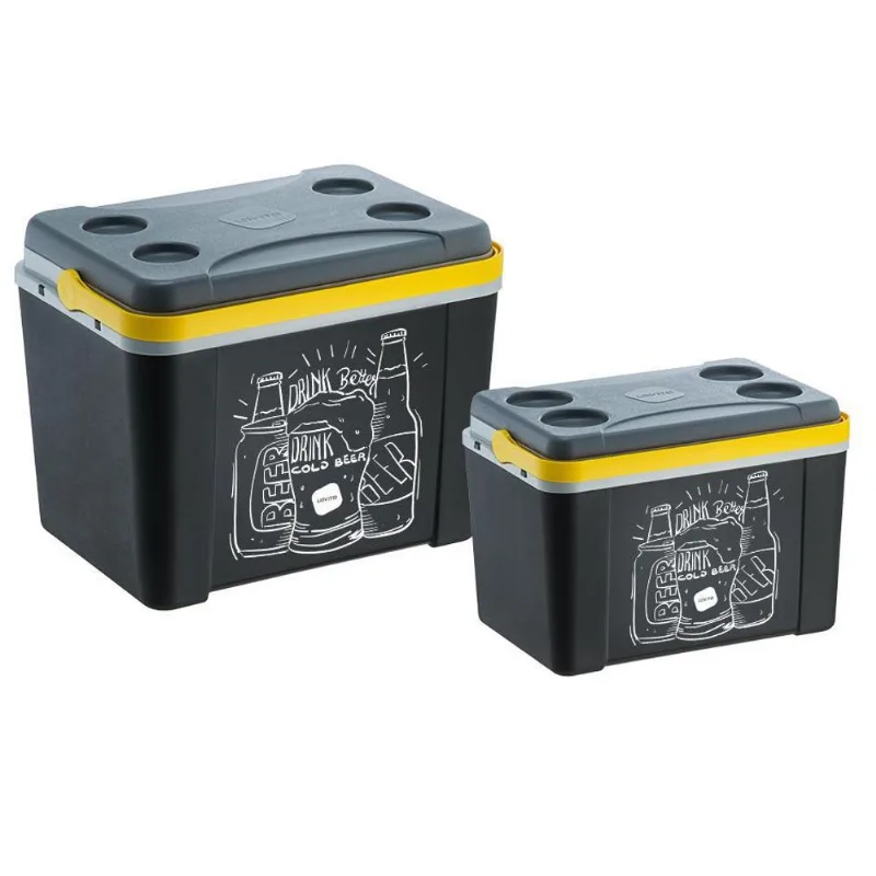 Combo Caixa Térmica Preta Beer - 2 Caixas: 34 L + 12 L