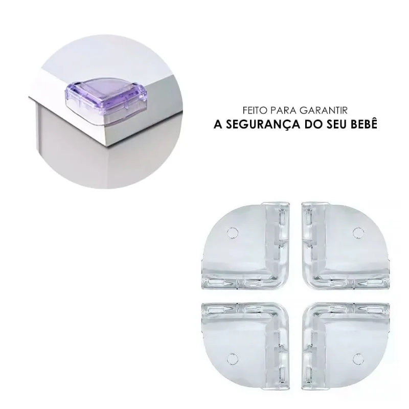 Protetor De Quina - Segurança Para Bebês - 4 Unidades