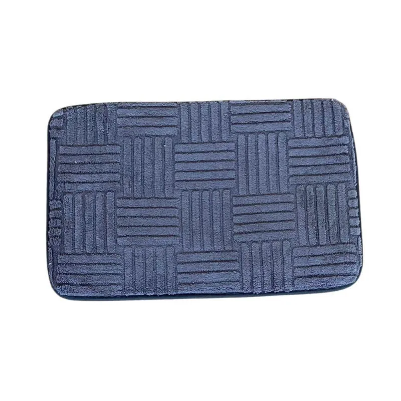 Tapete para Banheiro Retangular com Relevo Geométrico Poliéster 40cm X 60cm Unicasa Móveis - OUTRAS MARCAS - Beleza E Perfumaria