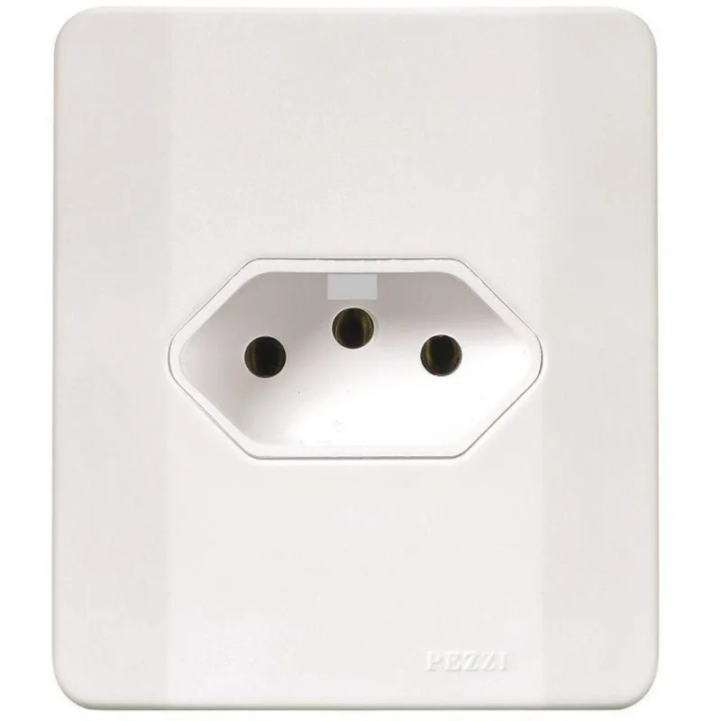 Tomada Simples 2p+t C/caixa Sobrepor Branca 20a 60537 - Pezzi - Pezzi