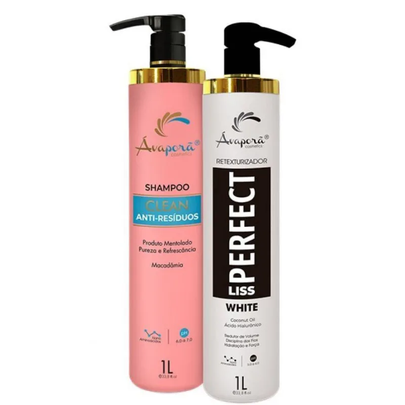 Kit Escova Progressiva Perfect e Shampoo Clean Anti-Resíduo