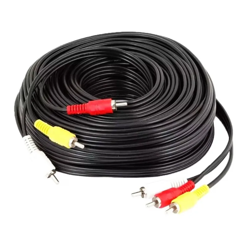 CABO AV RCA 20 METROS MACHO X MACHO DE ÁUDIO E VÍDEO