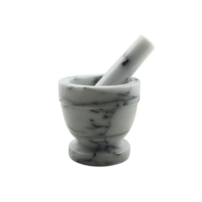 Pilão em mármore para temperos Hudson 11,5cm branco