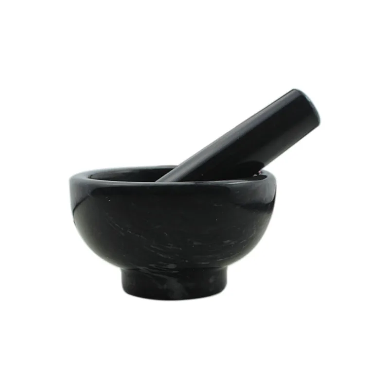 Pilão em mármore para temperos Hudson 10cm preto