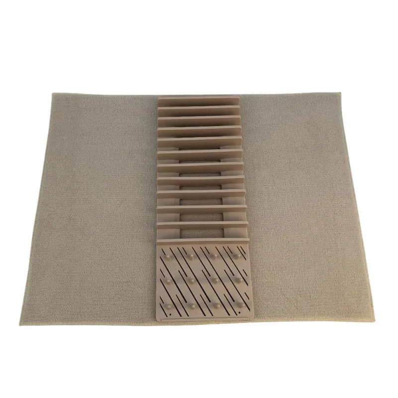 Escorredor de louça com tapete Hudson Home 44x16,7cm bege